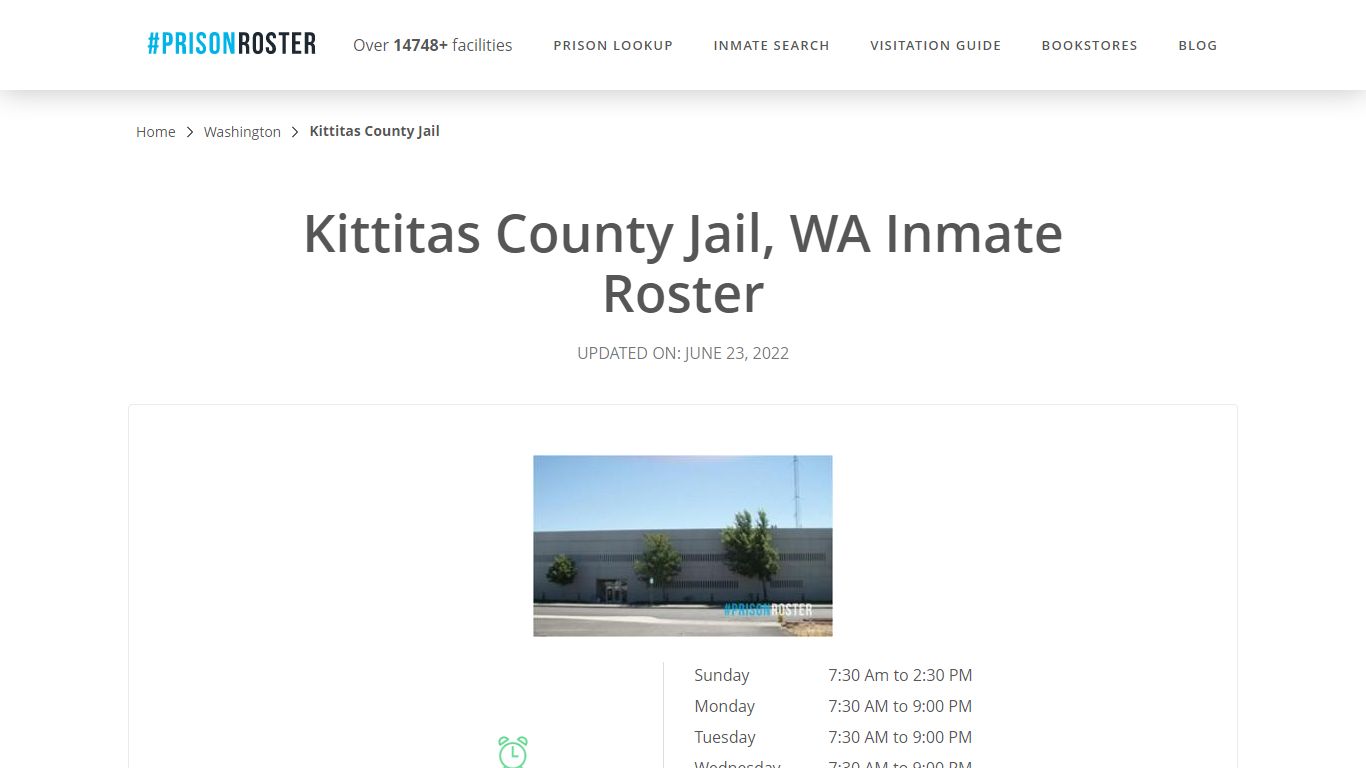 Kittitas County Jail, WA Inmate Roster